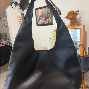 NWT Victoria’s Secret Black Bow Tote Hobo Bag